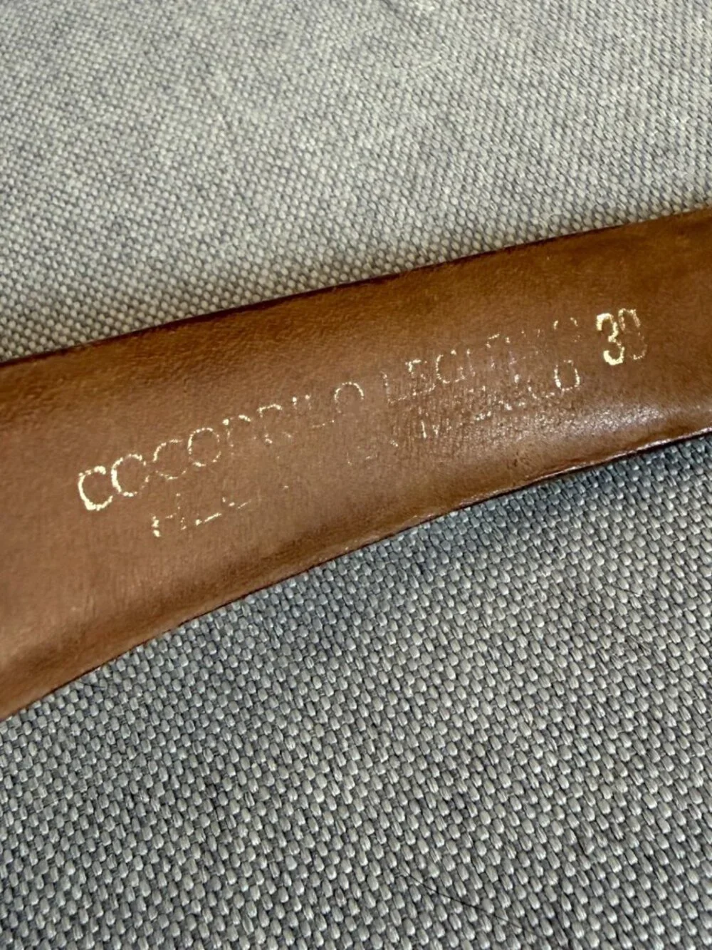 Brown Genuine Crocodile Belt (Vintage?) COCODRILO LEGITIMO Mexico